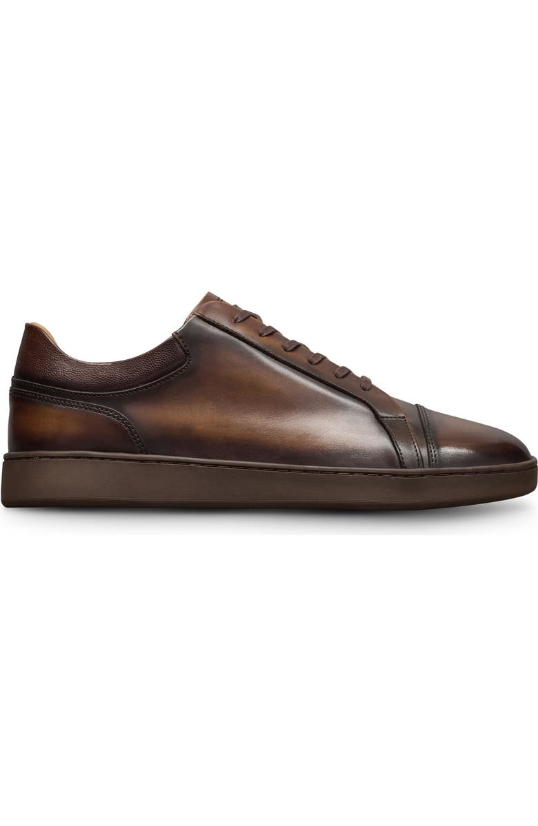 Allen Edmonds Chambers Croc Embossed Cap Toe Sneaker, Alternate, color, Coffee