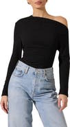 ASTR the Label One Shoulder Textured Top
