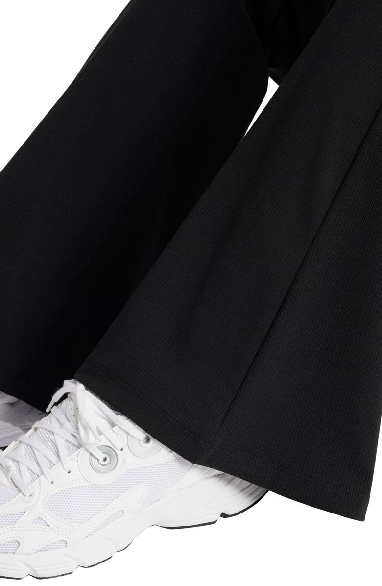 adidas Trefoil Essentials Rib Flare Leggings, Alternate, color, Black