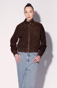 Walter Baker Bowie Suede Bomber Jacket