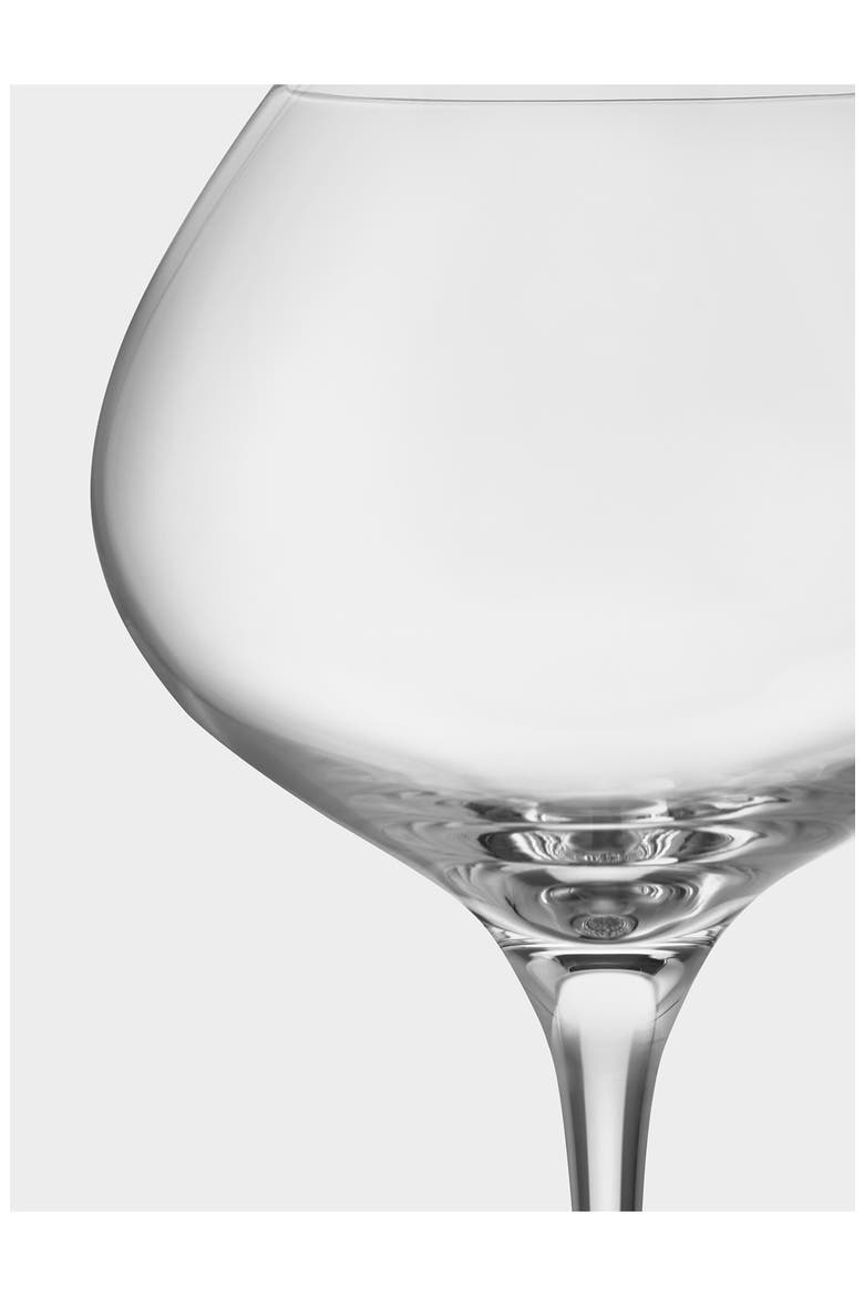 More Mature Set of 4 Crystal Wine Glasses, Alternate, color, CLEAR