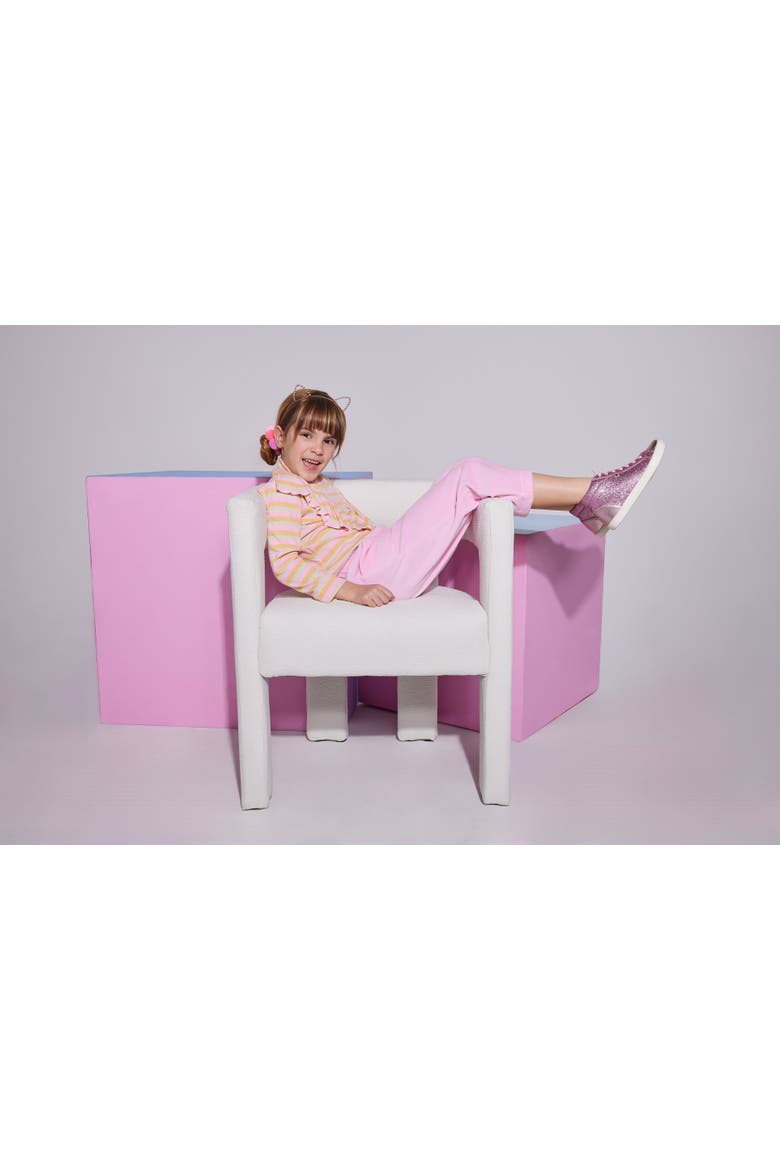 Kids' Cropped Velour Palazzo Pants, Alternate, color, Pink Velour