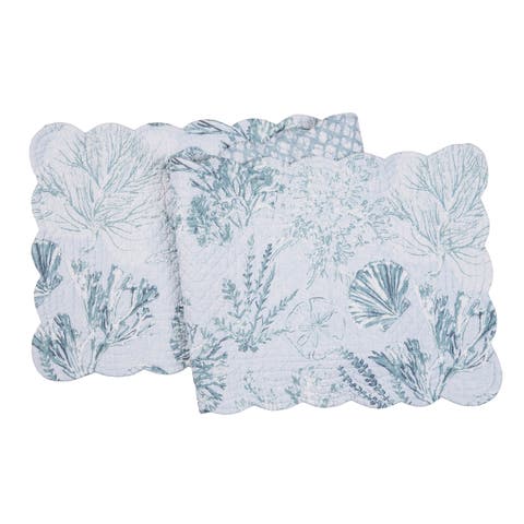 Cerulean Breeze Coastal Marine Print Quilted Table Runner 14" x 51"