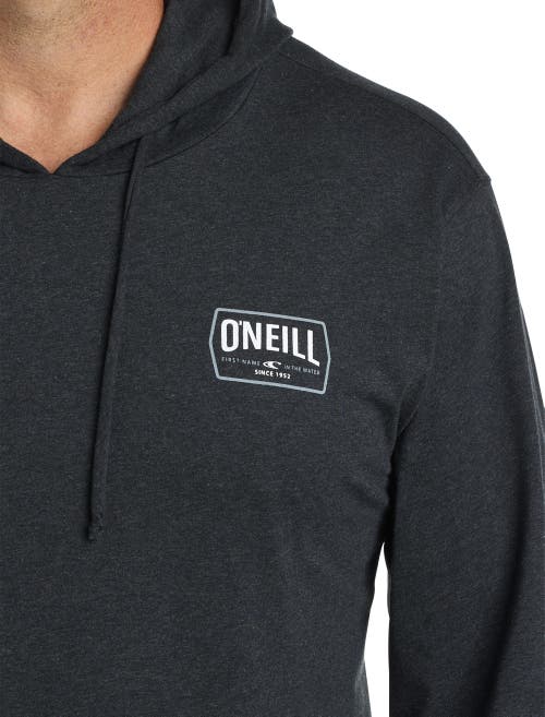 O'neill Big & Tall Fields Pullover Hoodie In Heather Black