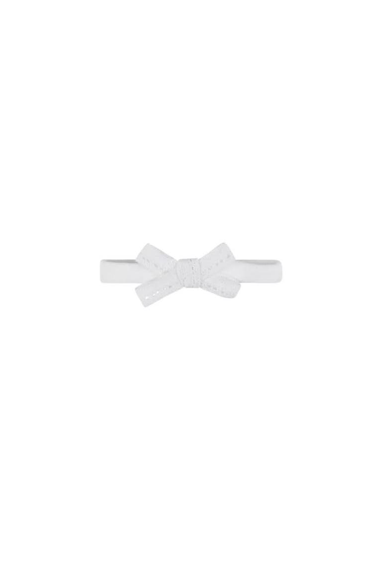 Baby Lace Trim Pointelle Headband, Main, color, Cream