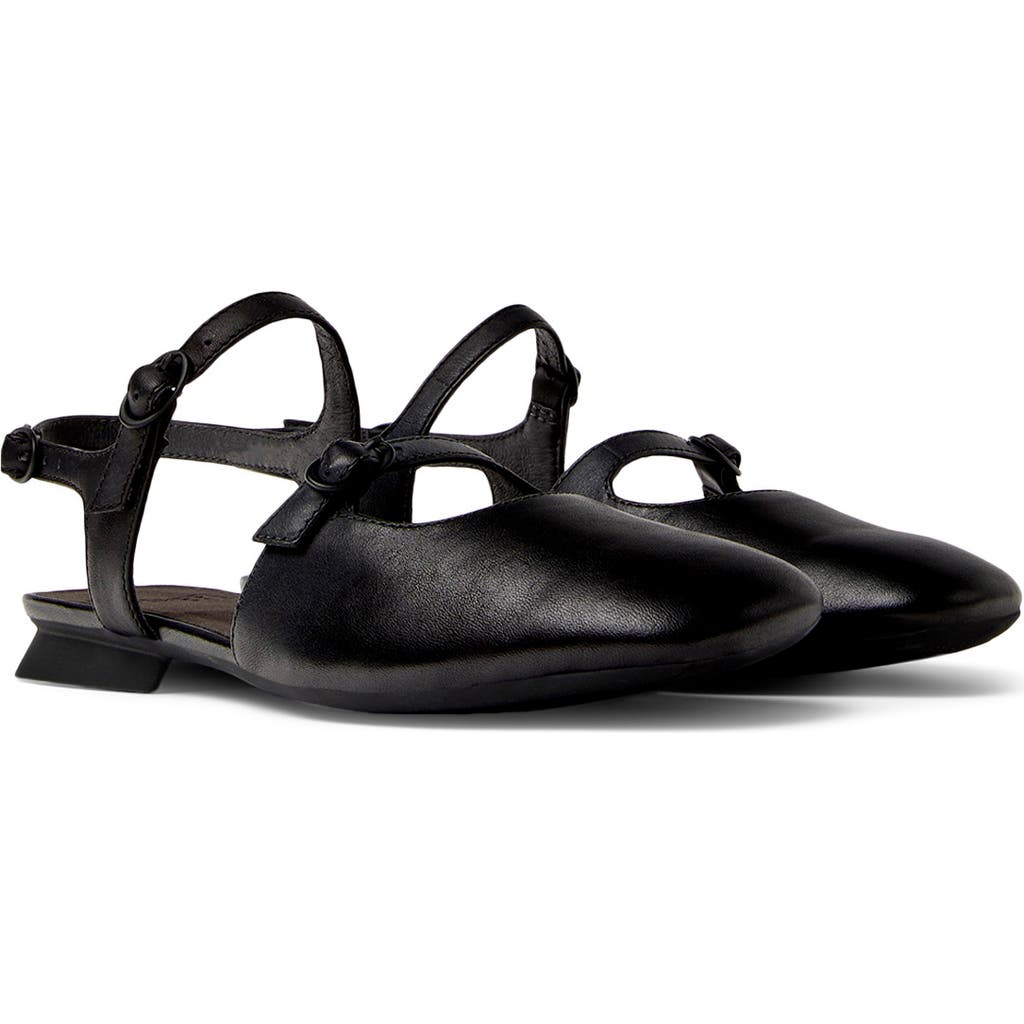 Camper Myra Ankle Strap Flat In Black