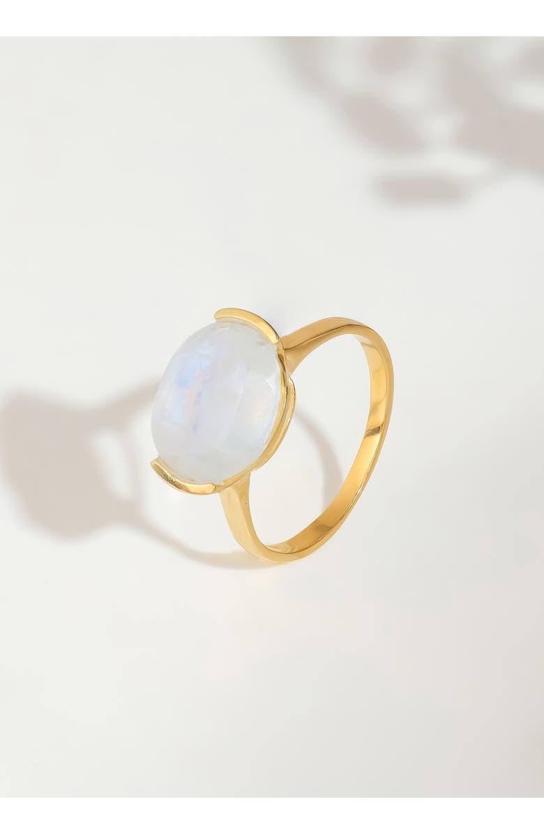 YS GEMS Oval Semiprecious Stone Solitaire Ring, Alternate, color,