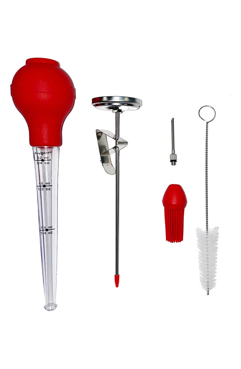 BergHOFF INTERNATIONAL 6-Piece Turkey Baster Set, Main, color, Grey/ Red