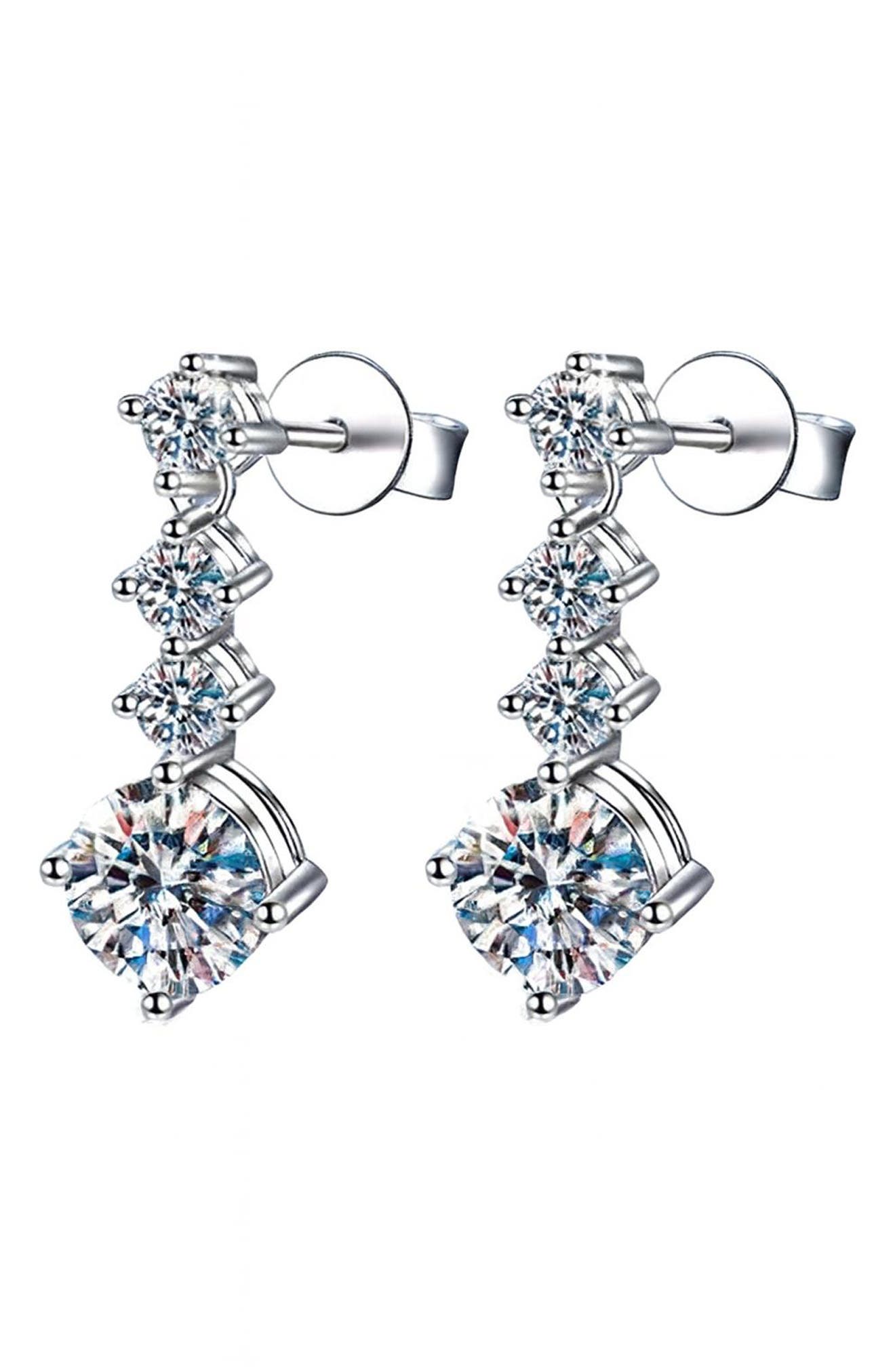 House of Frosted Moissanite Drop Earrings