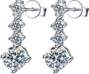 House of Frosted Moissanite Drop Earrings