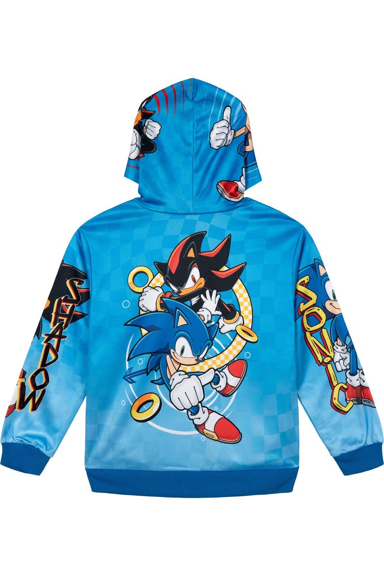 Sonic the Hedgehog Fleece Hooded Sweatshirt, Alternate, color, Sonic Shadow Blue