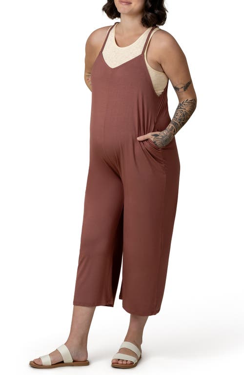Kindred Bravely Charlie Maternity & Nursing Romper In Brown