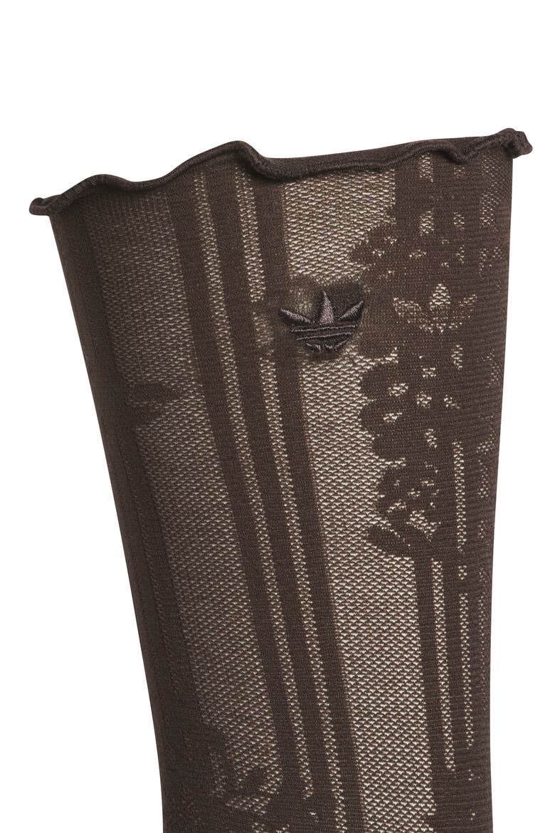 Superlite 2-Pack Assorted Lace Crew Socks, Alternate, color, COFFEE BROWN/ BLACK