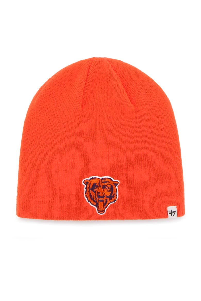 Men's '47 Orange Chicago Bears Team Secondary Logo Knit Beanie, Main, color, Orange