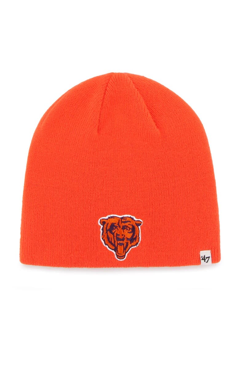 '47 Men's '47 Orange Chicago Bears Team Secondary Logo Knit Beanie, Main, color, 