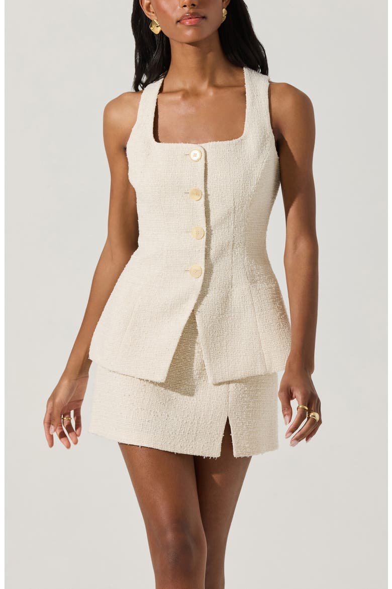 Darcie Tweed Skort, Alternate, color, OATMEAL