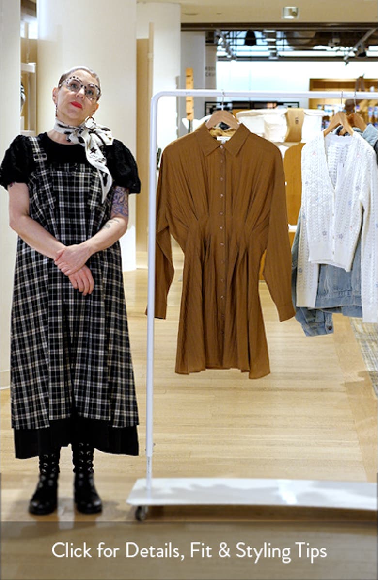 Long Sleeve Pleated Shirtdress, sales video thumbnail