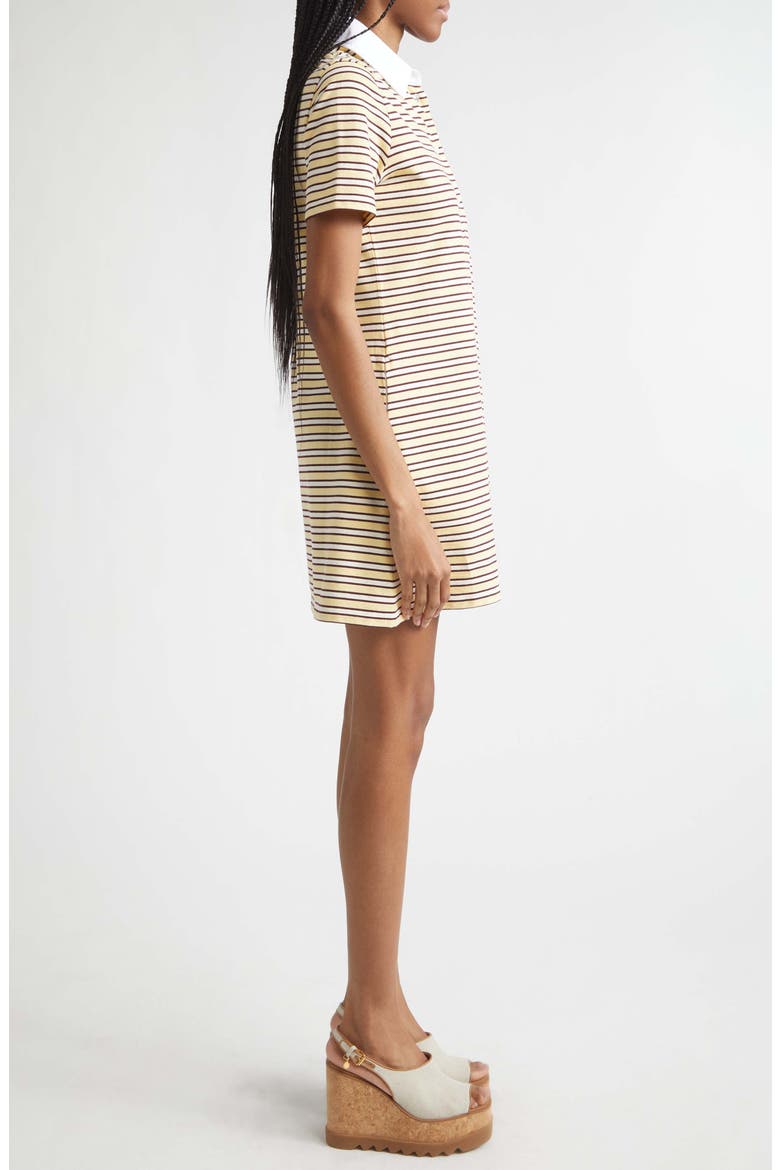 Embroidered Crest Fancy Stripe Polo Dress, Alternate, color, MULTICOLOR