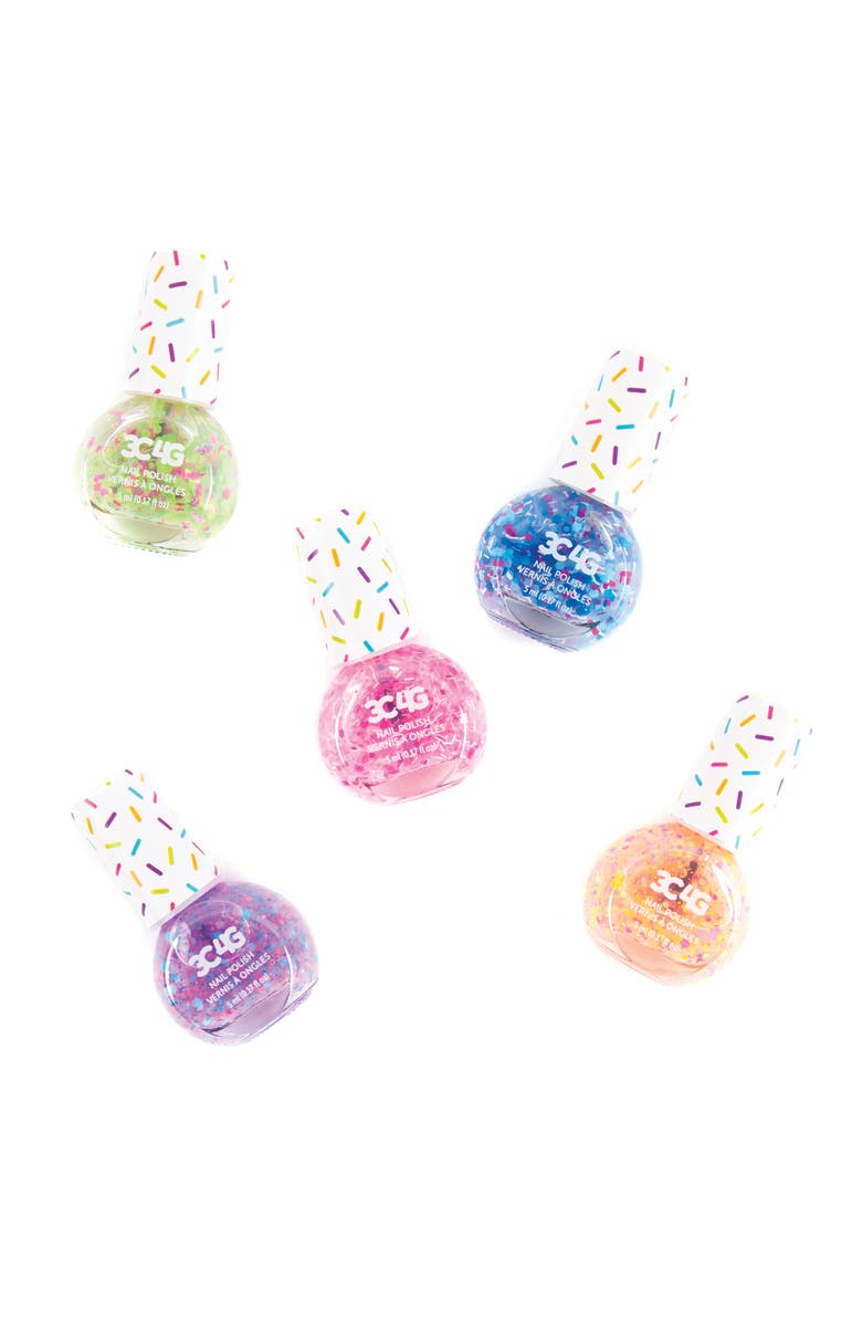 Three Cheers For Girls Make It Real Confetti Nail Polish Set W/ 5 Bottles, Alternate, color, Multicolored