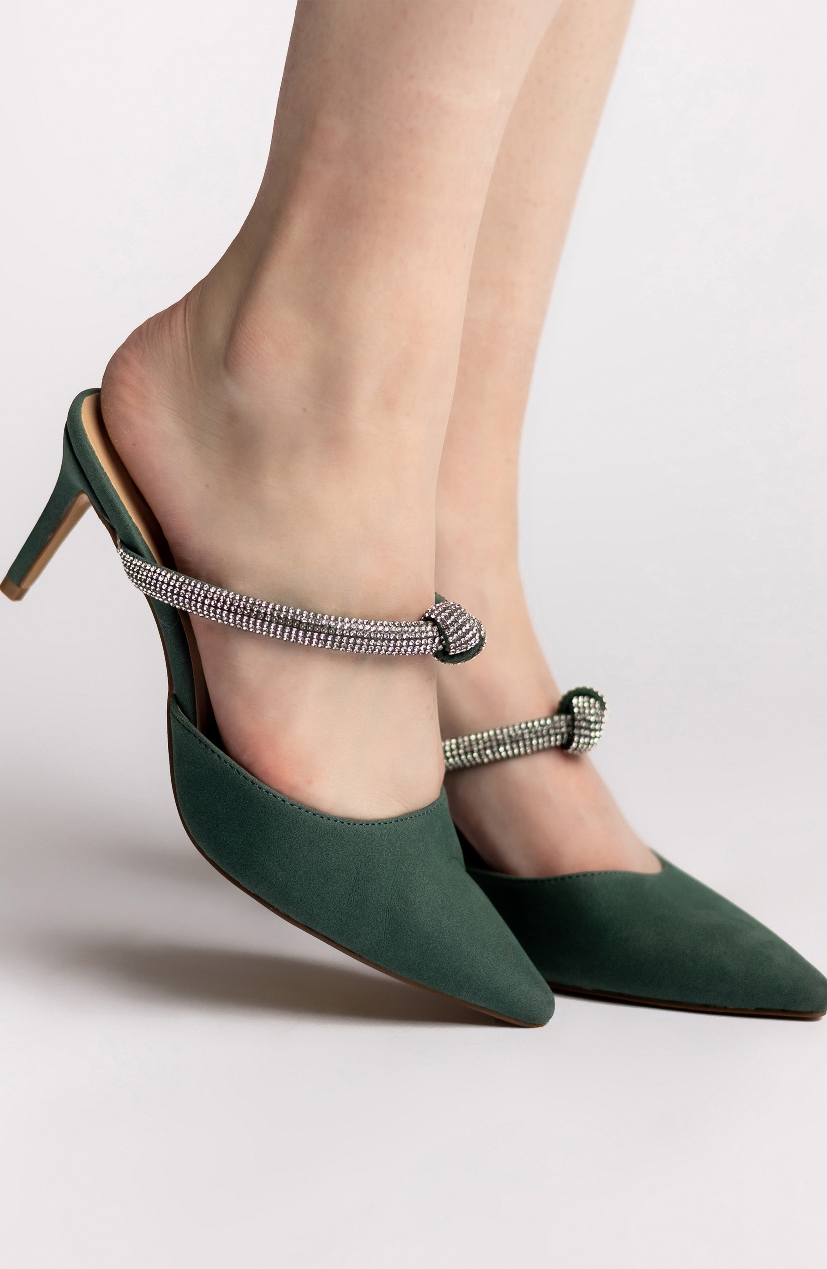 Journee Collection Lunna Crystal Embellished Pump - Wide Width, Alternate, color, Black