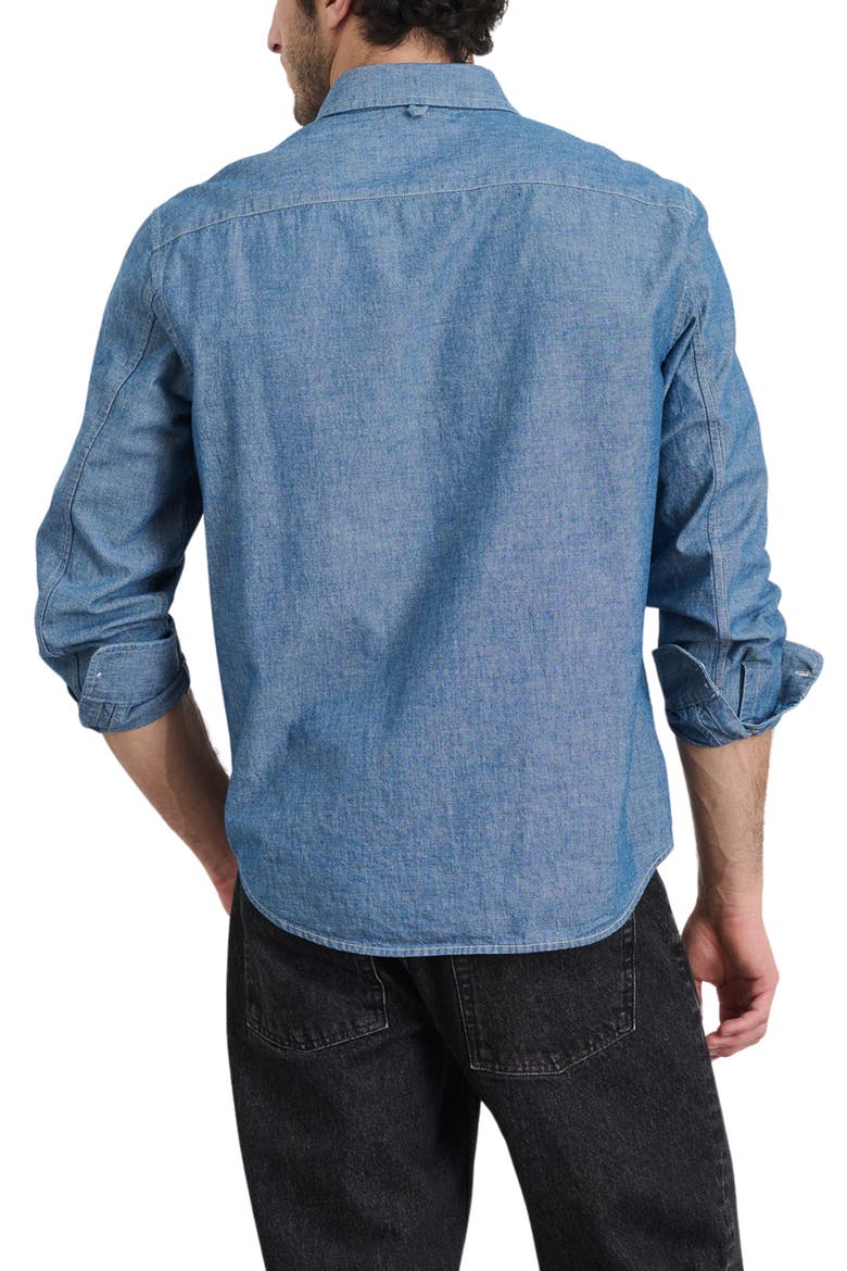 Mill Washed Chambray Button-Down Shirt, Alternate, color, CHAMBRAY RINSE WASH