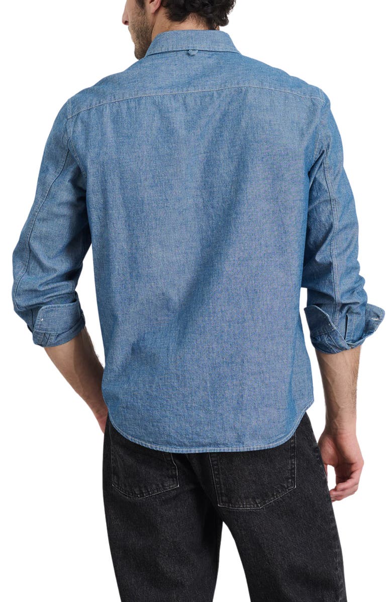 Alex Mill Mill Washed Chambray Button-Down Shirt, Alternate, color, Chambray Rinse Wash