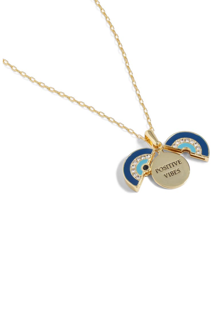 Evil Eye Mantra  Necklace, Alternate, color, Gold