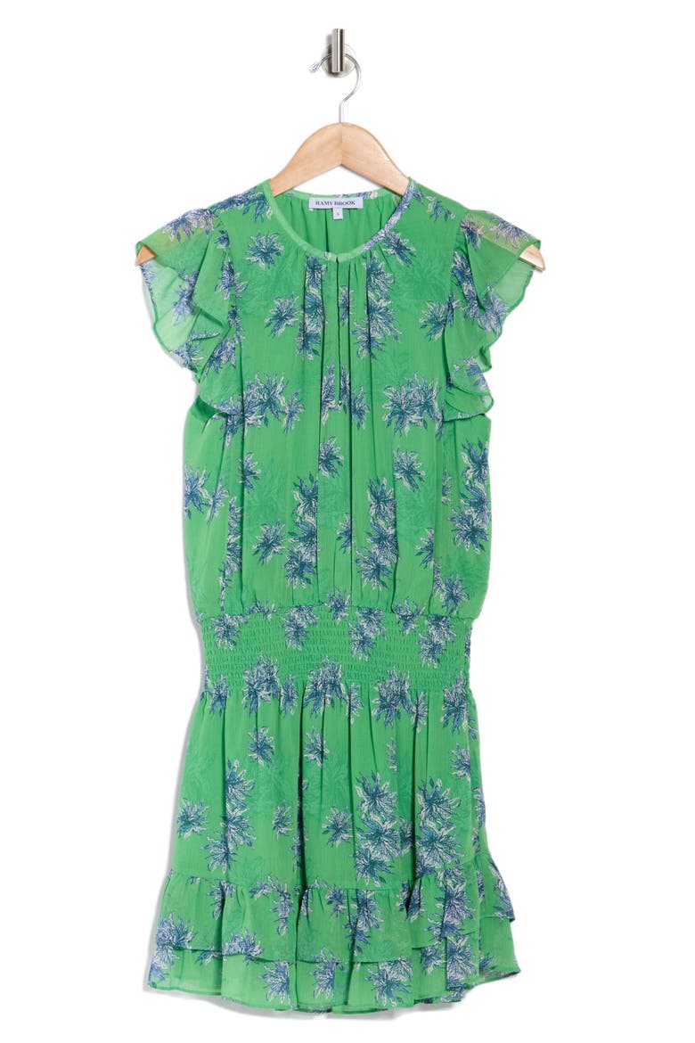 Knox Fern Tiered Dress, Alternate, color, BRIGHT FERN COMBO