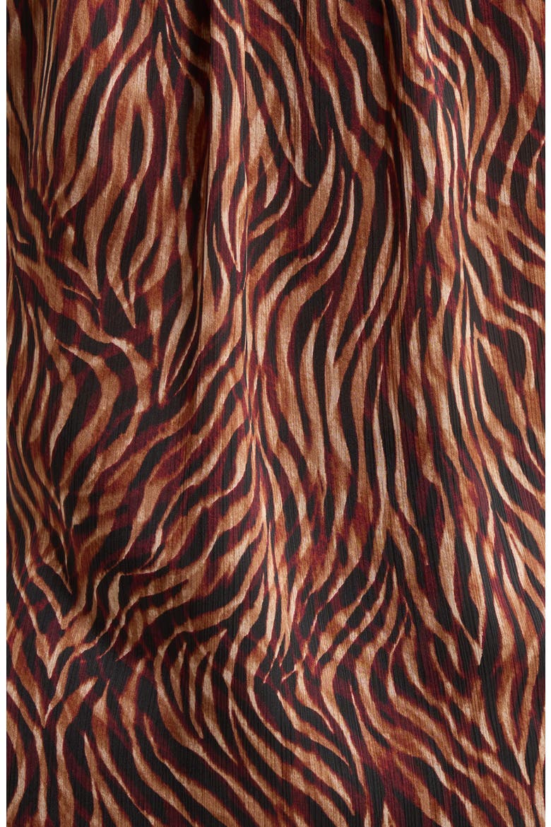 Pleat Front V-Neck Top, Alternate, color, BAROLO MULTI