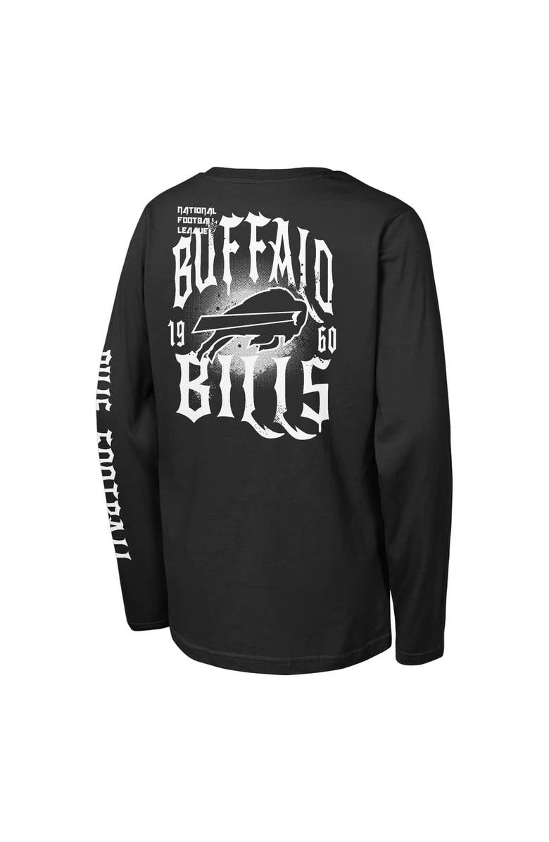 Outerstuff Youth Outerstuff Black Buffalo Bills Rumble Long Sleeve T-Shirt, Alternate, color, Black