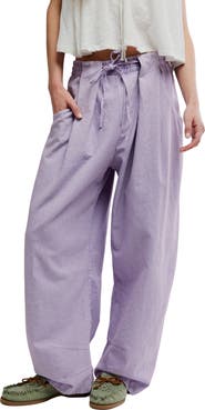 Free People Chambers Drawstring Linen & Cotton Pants