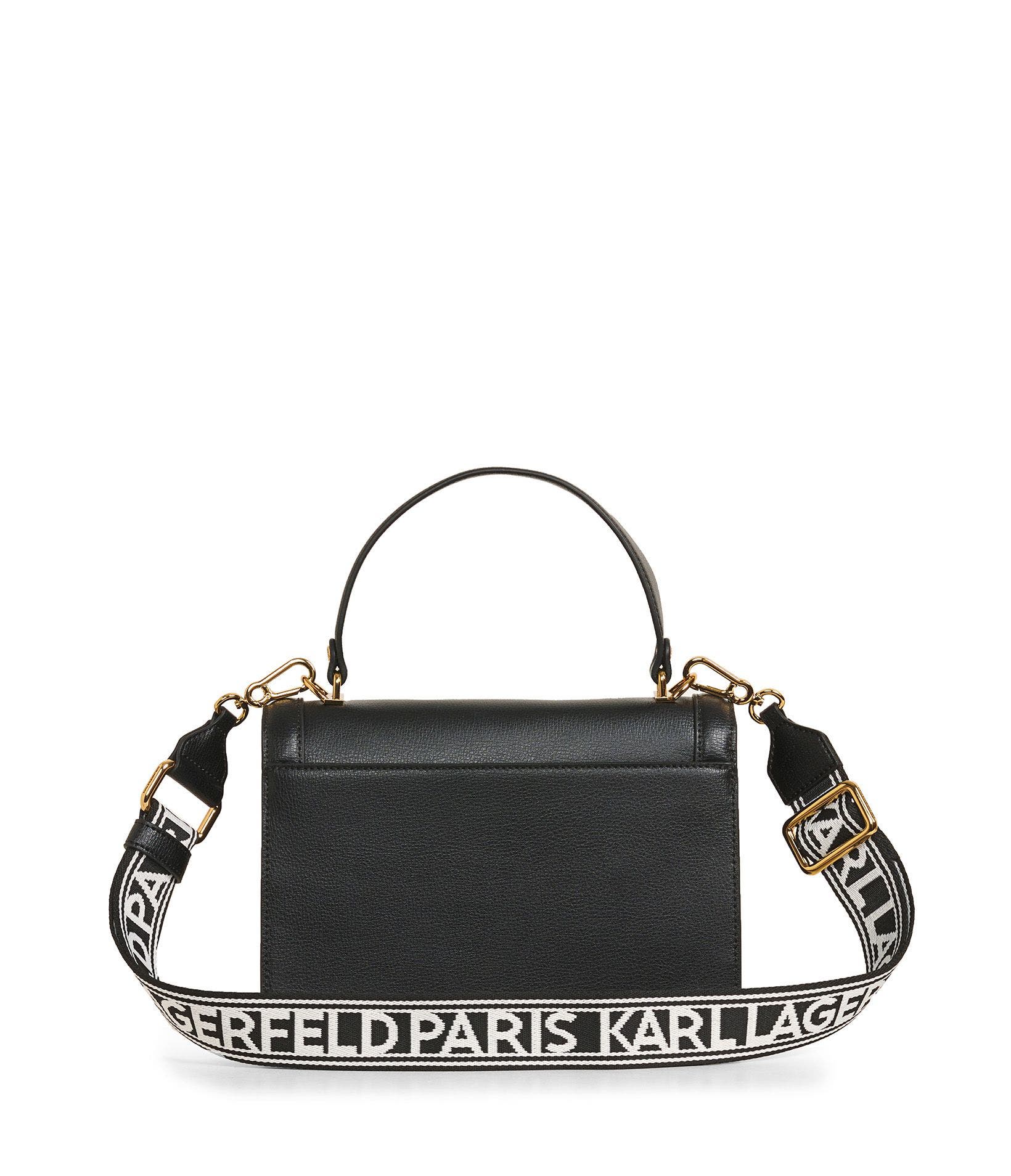 KARL LAGERFELD PARIS Simone Front Flap Crossbody, Alternate, color, Black