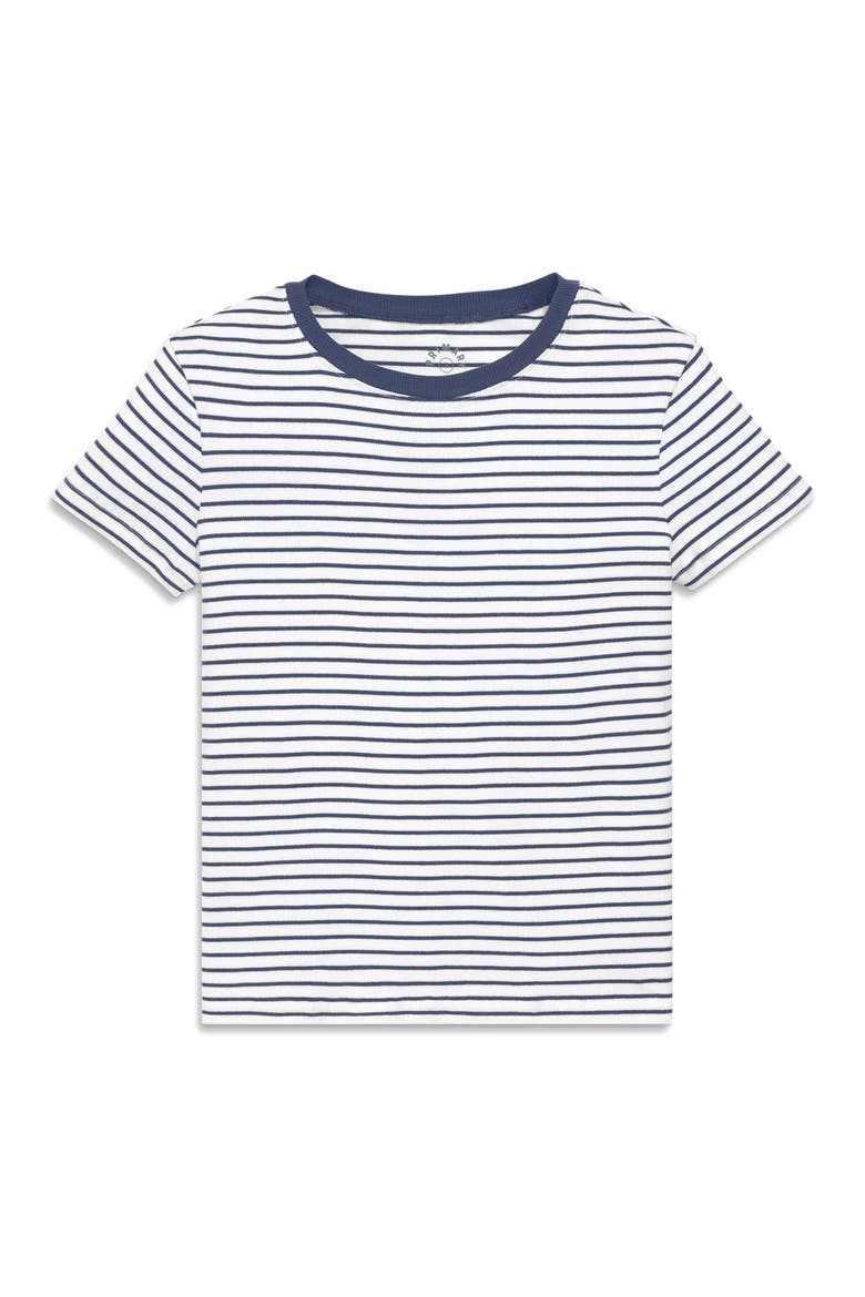 Women's Fit Rib Tee In Stripe, Main, color, Sunwashed Navy White Stripe