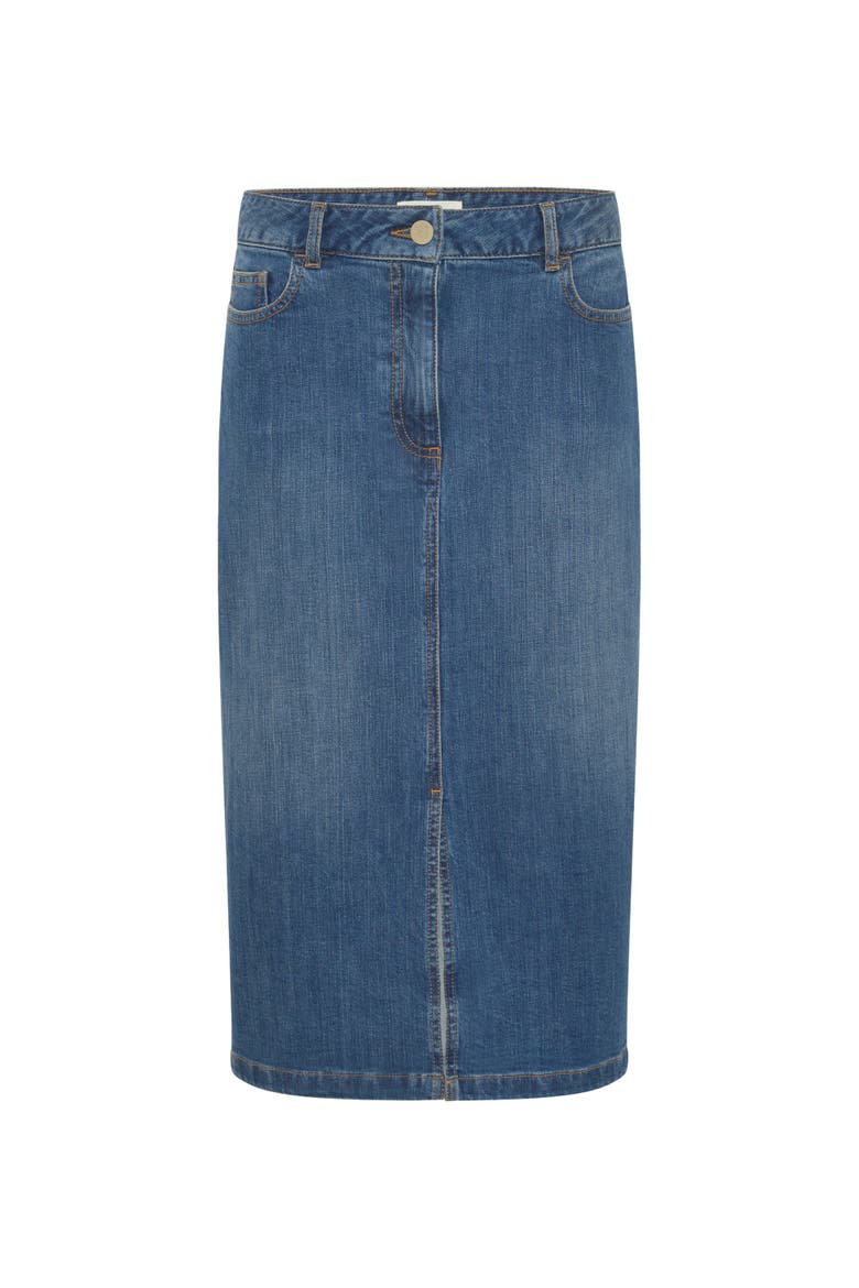 Janaelle Straight Cut Denim Skirt, Alternate, color, Jeans
