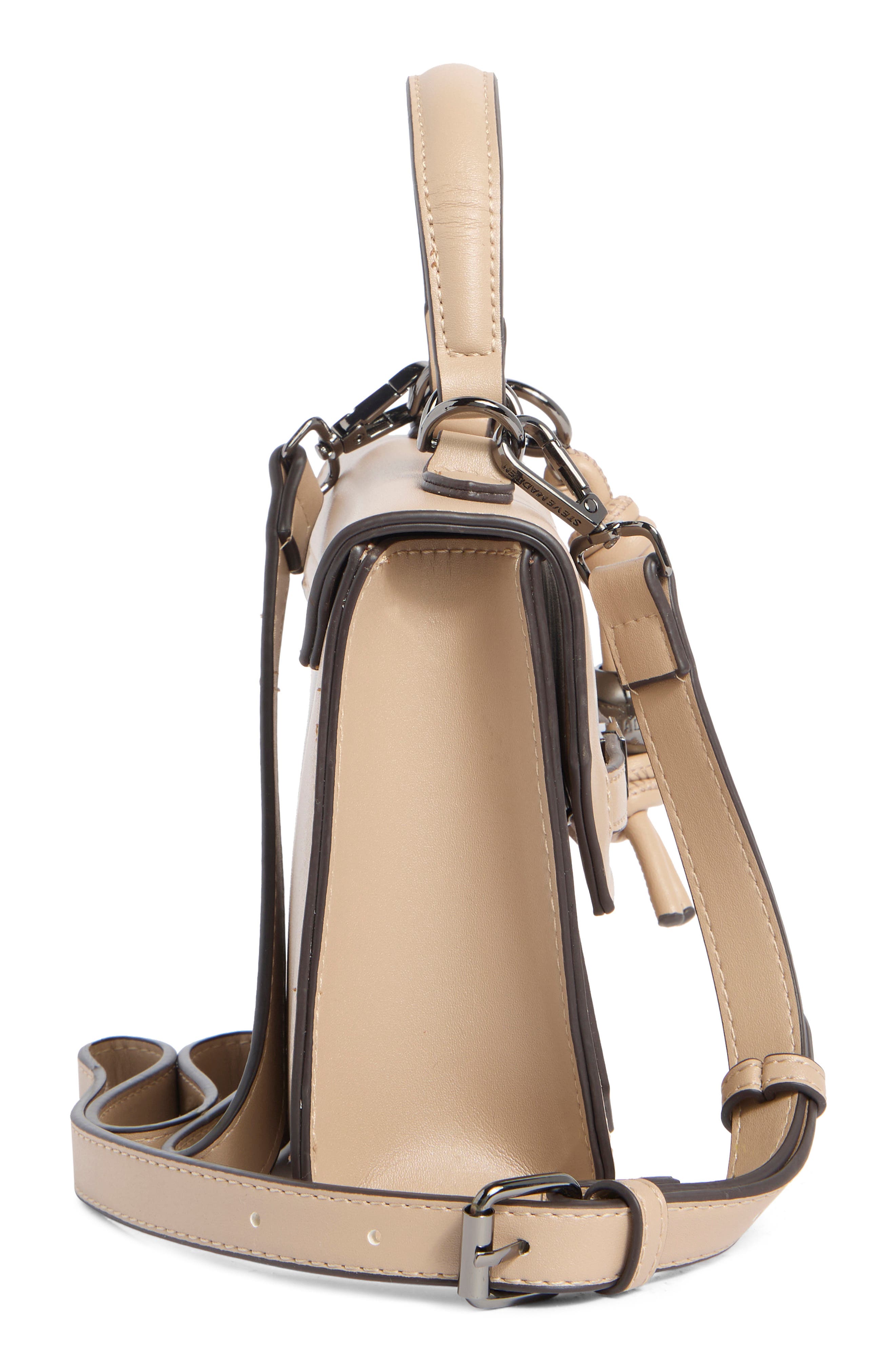 Steve Madden Perla Top Handle Satchel, Alternate, color, Stone