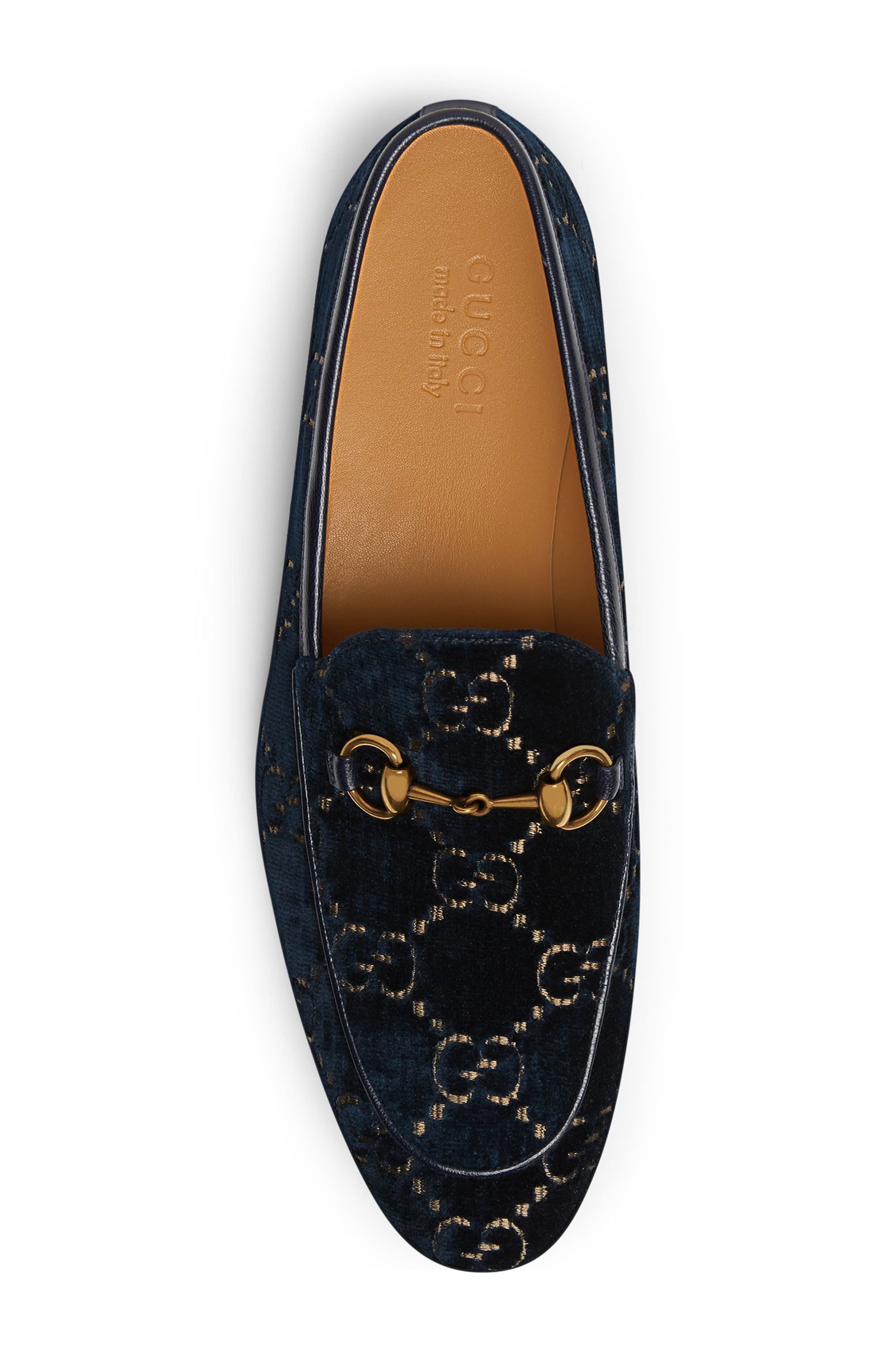 Gucci Jordaan Horsebit GG Velvet Loafer, Alternate, color, 