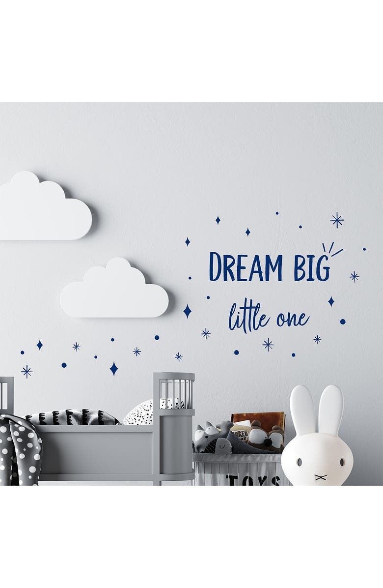 WALPLUS Dream Big Little One Quote Wall Decor - Blue, Alternate, color, 