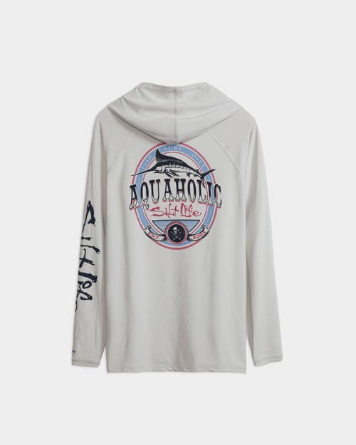 Salt Life Ocean Hooked Performance Hoodie In Gray