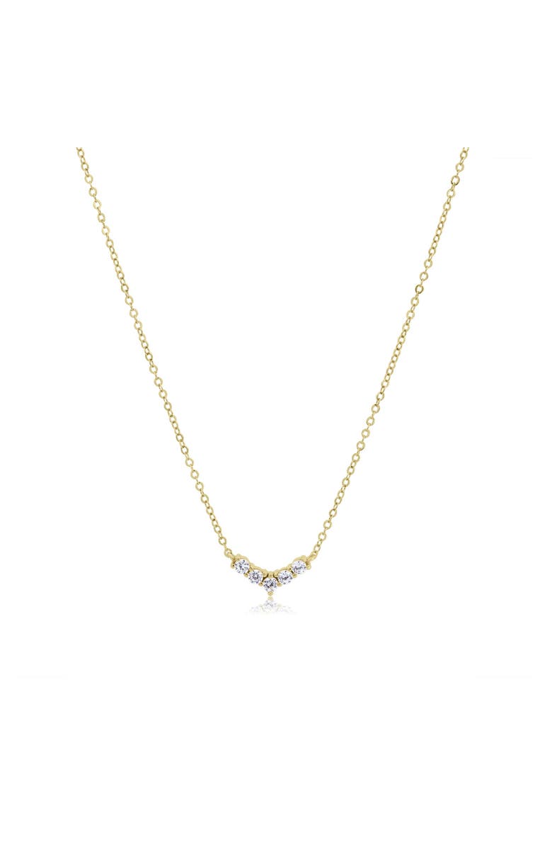 The Lovery Fine Jewelry CZ Dip Necklace, Main, color, Gold Plated Sterling Silver