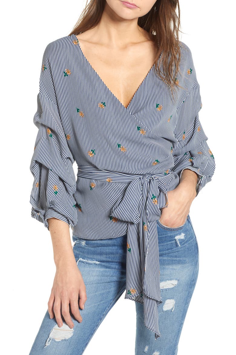 Majorca Stripe Wrap Top video