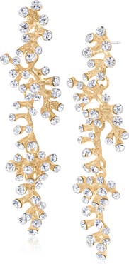 JARDIN Riviere Crystal Cluster Drop Earrings