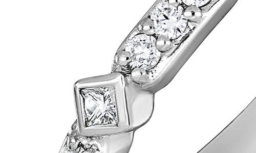 Bony Levy Geometric Diamond Stacking Ring In Metallic