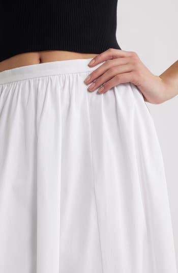 Cotton Poplin Maxi Skirt