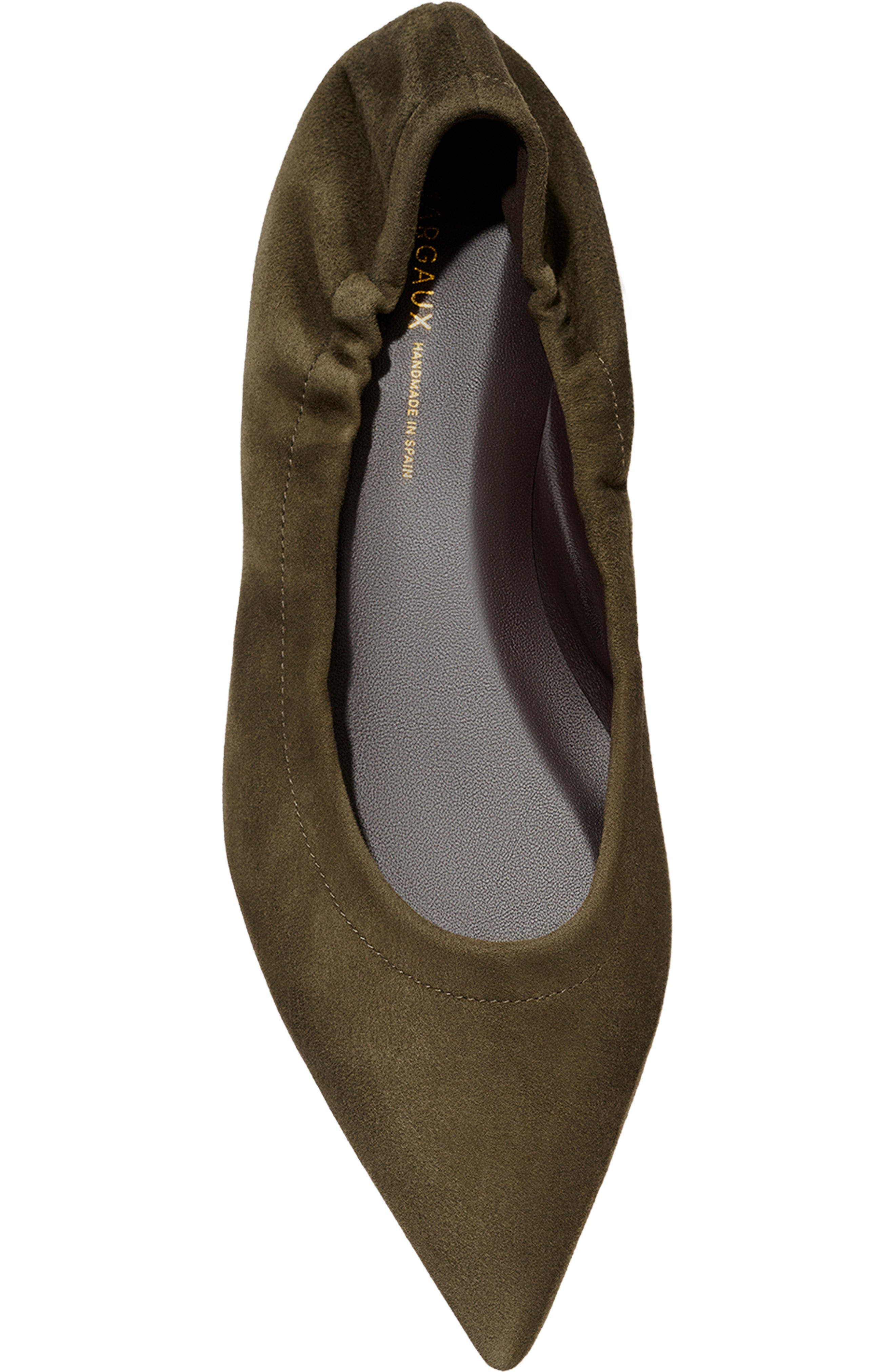 The Roma Ballet Flat, Alternate, color, Moss Suede