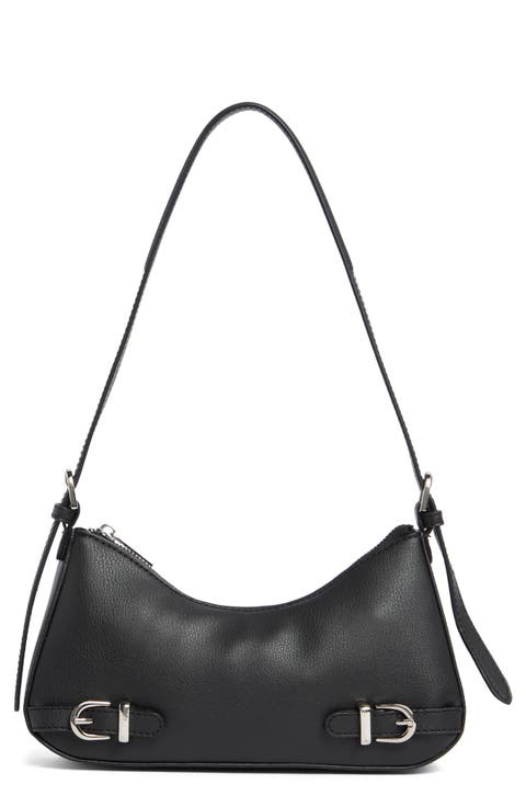 Faux Leather Shoulder Bag