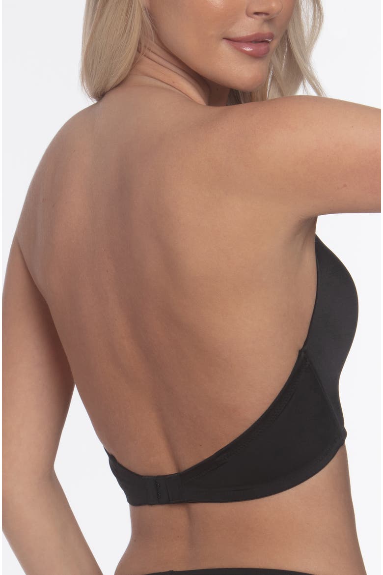 Uma U Plunge Convertible Bra with Multiple Strap Options, Alternate, color, Black