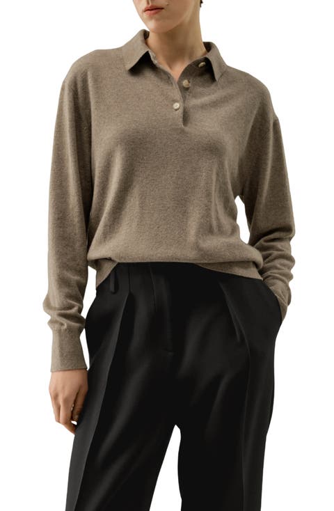 LILYSILK Women's Baby Cashmere Polo Shirt