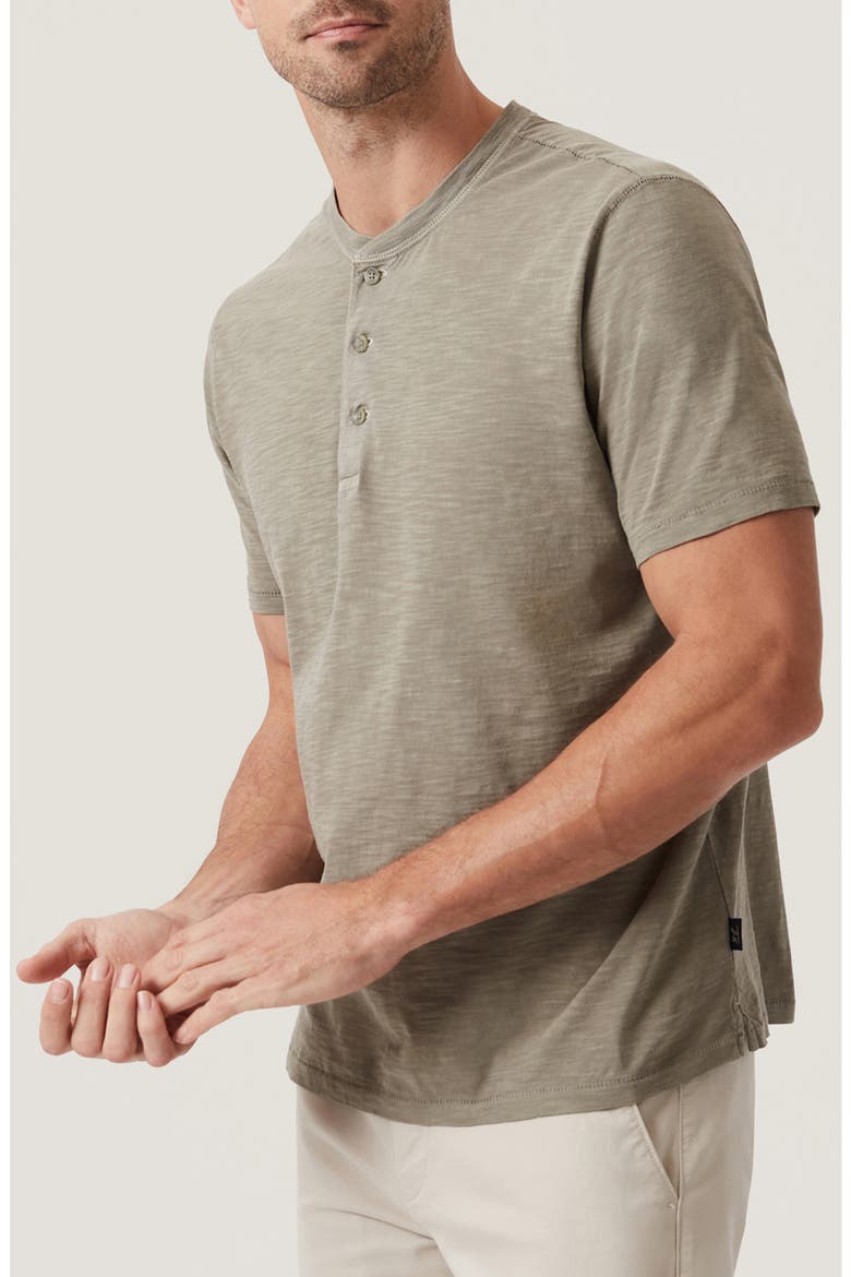 Slub Cotton Henley, Alternate, color, PASTEL OLIVE