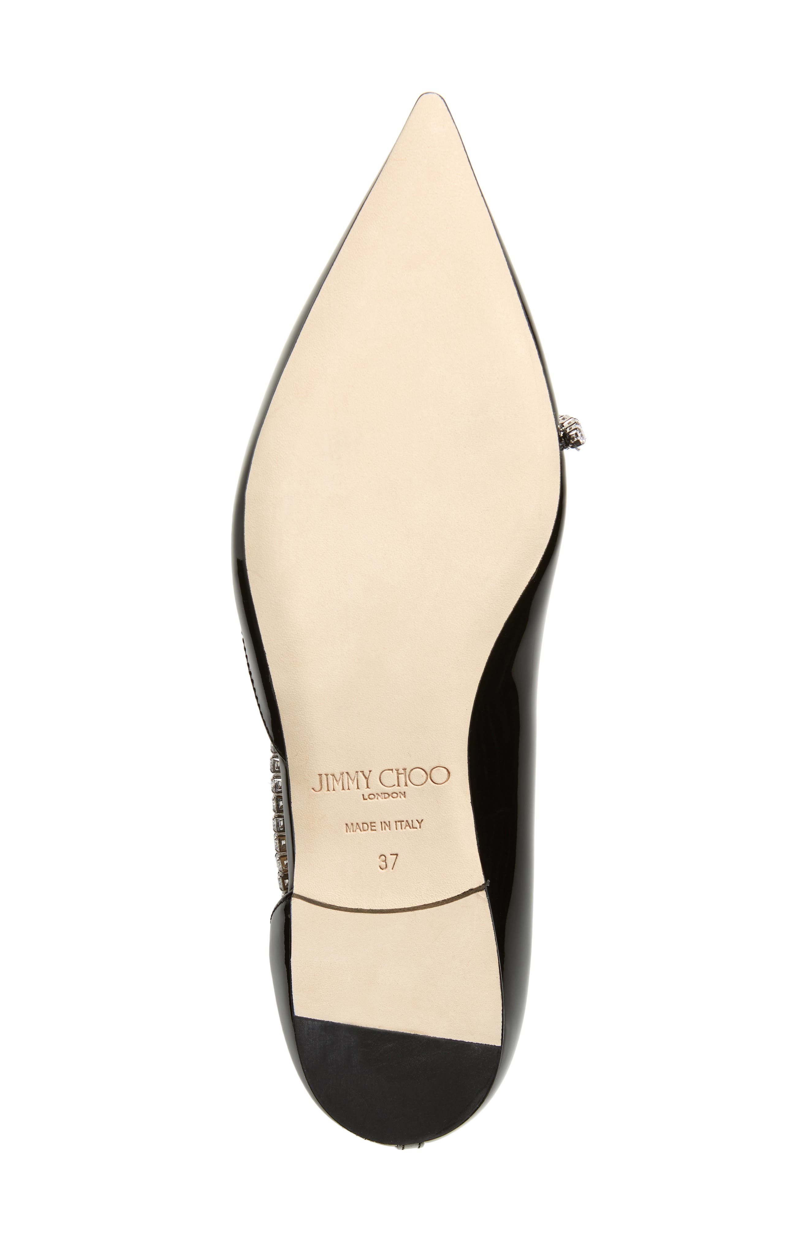 Jimmy Choo Trude Embellished Patent Flat, Alternate, color, 