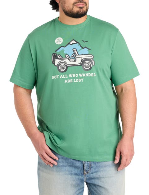 Big & Tall Not All Who Wander Are Lost Graphic T-Shirt